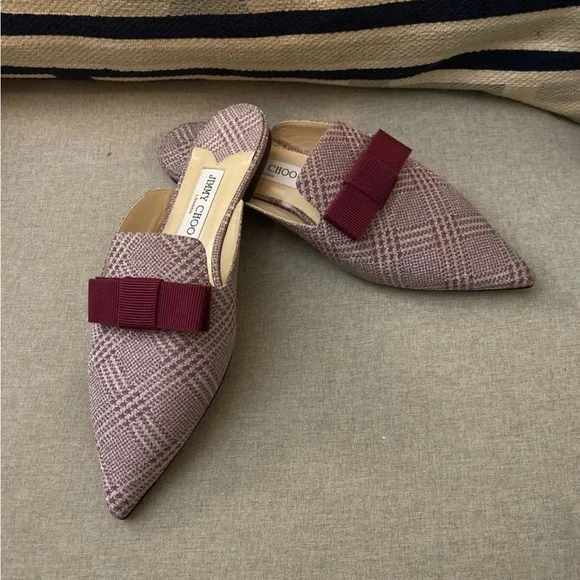 Jimmy Choo galaxy flat pointed bow SIZE 41 NWT - Picture 2 of 10